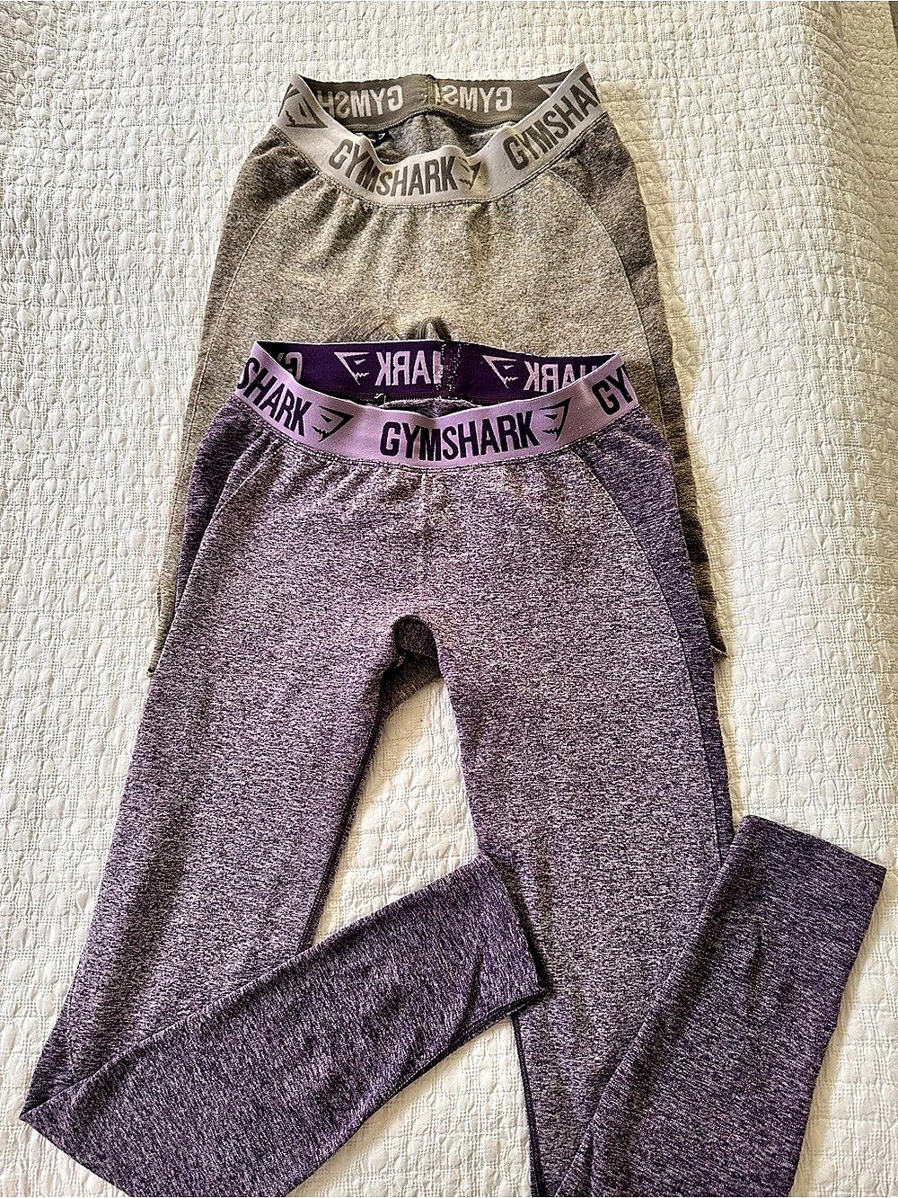 Gymshark Leggings Bundle (Grey and Purple) Purple & Gray, M